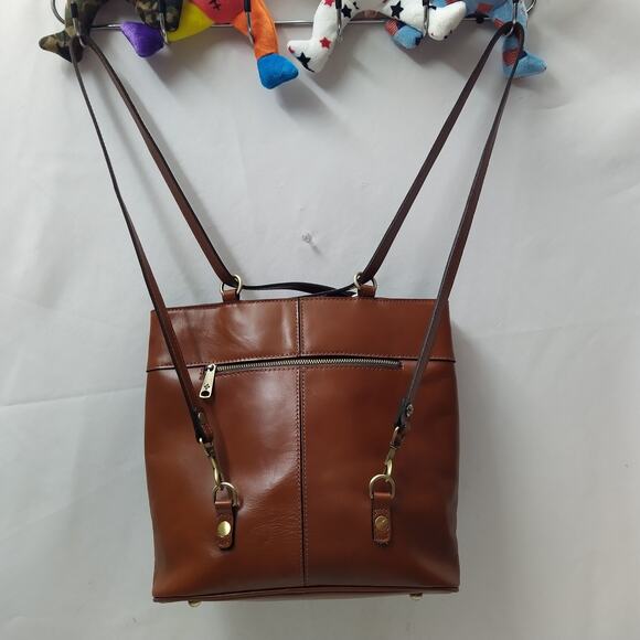Patricia Nash Brown Leather Convertible Backpack Crossbody Bag main image 14